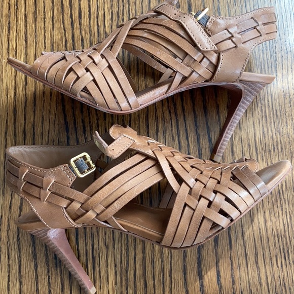 Tory Burch Cage Sandals, Tan 8.5 - Picture 5 of 5